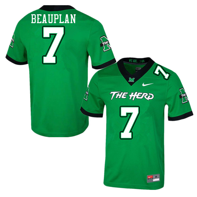 Men #7 Abraham Beauplan Marshall Thundering Herd College Football Jerseys Sale-Green - Click Image to Close
